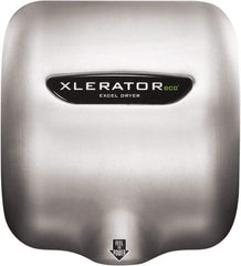 Excel Dryer - 500 Watt Silver Finish Electric Hand Dryer - 208/277 Volts, 2.2 Amps, 11-3/4" Wide x 12-11/16" High x 6-11/16" Deep - USA Tool & Supply