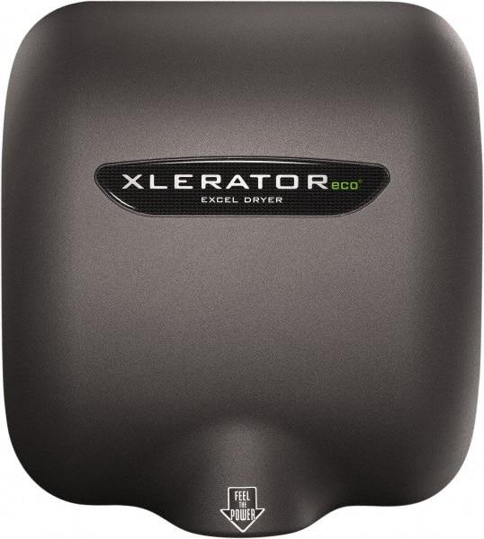 Excel Dryer - 500 Watt Graphite Finish Electric Hand Dryer - 208/277 Volts, 2.2 Amps, 11-3/4" Wide x 12-11/16" High x 6-11/16" Deep - USA Tool & Supply