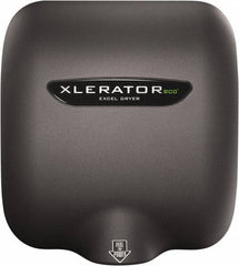 Excel Dryer - 500 Watt Graphite Finish Electric Hand Dryer - 208/277 Volts, 2.2 Amps, 11-3/4" Wide x 12-11/16" High x 6-11/16" Deep - USA Tool & Supply