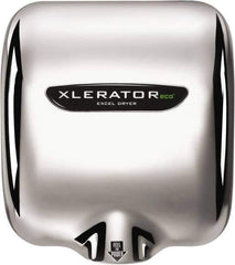 Excel Dryer - 500 Watt Silver Finish Electric Hand Dryer - 208/277 Volts, 2.2 Amps, 11-3/4" Wide x 12-11/16" High x 6-11/16" Deep - USA Tool & Supply