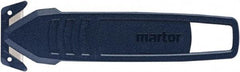 Martor USA - Recessed/Hook Blade Safety Utility Knife - Dark Blue Poly-Steel Handle, 1 Blade Included - USA Tool & Supply