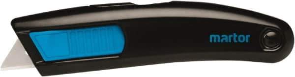 Martor USA - Retractable Utility Knife - 2.18" Stainless Steel Blade, Aluminum Handle, 1 Blade Included - USA Tool & Supply