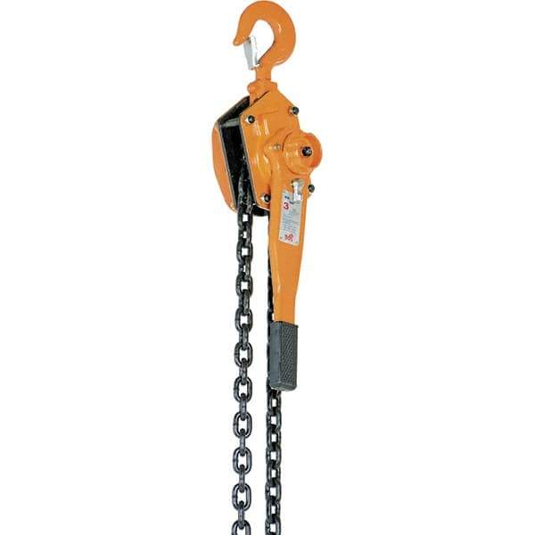 Vestil - 6,000 Lb Lifting Capacity, 20' Lift Height, Lever Hoist - Made from Chain - USA Tool & Supply
