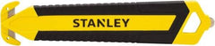 Stanley - Recessed/Concealed Fixed Blade Safety Cutter - 0.2145" Steel Blade, Yellow & Black Bi-Material Handle, 1 Blade Included - USA Tool & Supply