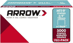 Arrow - 3/8" Wide High Carbon Steel Light-Duty Staples - 3/8" Leg Length - USA Tool & Supply