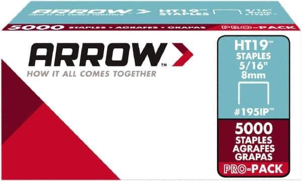 Arrow - 3/8" Wide High Carbon Steel Light-Duty Staples - 5/16" Leg Length - USA Tool & Supply