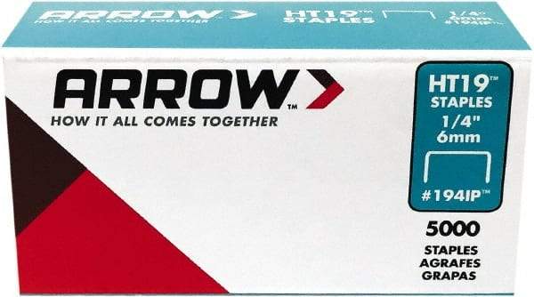 Arrow - 3/8" Wide High Carbon Steel Light-Duty Staples - 1/4" Leg Length - USA Tool & Supply