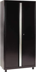 Sandusky Lee - 4 Shelf Locking Storage Cabinet - Steel, 36" Wide x 18" Deep x 72" High, Black - USA Tool & Supply