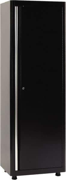 Sandusky Lee - 4 Shelf Locking Storage Cabinet - Steel, 24" Wide x 18" Deep x 72" High, Black - USA Tool & Supply