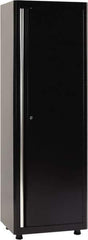 Sandusky Lee - 4 Shelf Locking Storage Cabinet - Steel, 24" Wide x 18" Deep x 72" High, Black - USA Tool & Supply