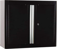 Sandusky Lee - 2 Shelf Wall Storage Cabinet - Steel, 30" Wide x 12" Deep x 36" High, Black - USA Tool & Supply