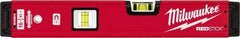 Milwaukee Tool - Magnetic 16" Long 2 Vial Box Beam Level - Aluminum, Red, 1 Level & 1 Plumb Vials - USA Tool & Supply