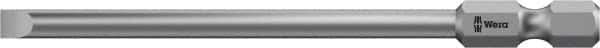 Wera - 4.5mm Slotted Screwdriver Bit - 1/4" Drive, 2" OAL - USA Tool & Supply