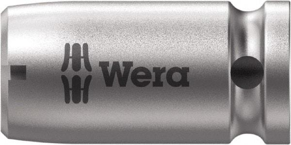 Wera - 1/4 Socket Drive to 1/4 Hex Female Square-Drive to Hex Bit Adapter - 1" OAL - USA Tool & Supply
