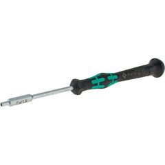 Wera - 1.8mm Solid Shaft Precision Nutdriver - Cushion Grip Handle, 6-1/4" OAL - USA Tool & Supply