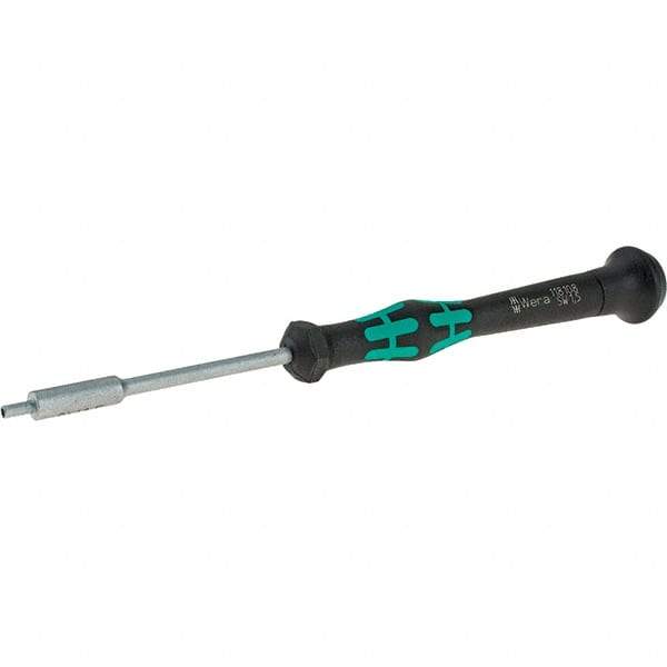 Wera - 1.5mm Solid Shaft Precision Nutdriver - Cushion Grip Handle, 6-1/4" OAL - USA Tool & Supply