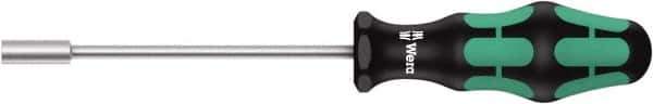 Wera - 7mm Solid Shaft Nutdriver - Cushion Grip Handle, 223mm OAL - USA Tool & Supply