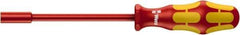 Wera - 5/16" Solid Shaft Insulated Nutdriver - Cushion Grip Handle, 230mm OAL - USA Tool & Supply