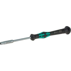 Wera - 3.5mm Solid Shaft Precision Nutdriver - Cushion Grip Handle, 6-1/4" OAL - USA Tool & Supply