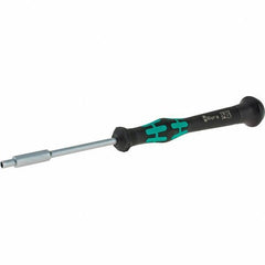 Wera - 2.5mm Solid Shaft Precision Nutdriver - Cushion Grip Handle, 6-1/4" OAL - USA Tool & Supply