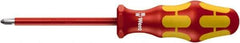 Wera - PZ.2 Point, 100mm Blade Length Posidrive Screwdriver - 205mm OAL - USA Tool & Supply