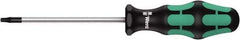 Wera - 7 Tamper Resistant Torx Driver - 60mm Blade Length, 130mm OAL, Ergonomic Handle - USA Tool & Supply