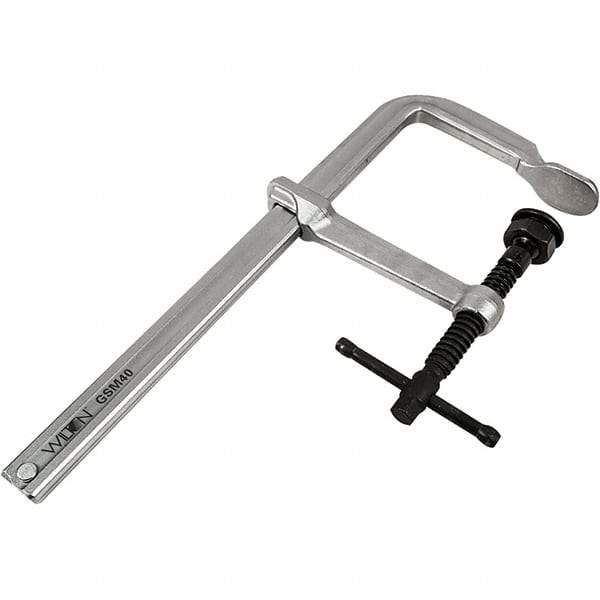 Wilton - 4-3/4" Throat Depth, 16" Max Capacity, Heavy-Duty F Sliding Arm Clamp - 2,660 Lb Clamping Pressure - USA Tool & Supply