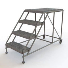 TRI-ARC - Rolling & Wall Mounted Ladders & Platforms Type: Rolling Work Platform Style: Steel Work Platform - USA Tool & Supply