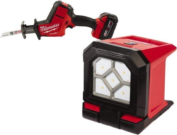 Milwaukee Tool - 18V, 0 to 3,000 SPM, Cordless Reciprocating Saw - 7/8" Stoke Length, Lithium-Ion Batteries Included - USA Tool & Supply