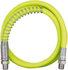 Legacy - 3' Long, 10,000 psi Operating Pressure, Rubber Grease Gun Hose - 1/8 NPT, 10,000 psi Burst Pressure - USA Tool & Supply