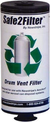 Made in USA - Trash Compactor/Crusher Carbon Filter Assembly - 4" Wide x 4" Long x 9" High, For Any 55 or 30 Gal Drum, 10004840 Aerovent Can Disposal Systems - USA Tool & Supply