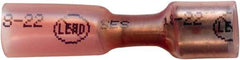 Made in USA - 1/4" Wide, Heat Shrink & Polyolefin Insulation, Female Tab Terminal - Crimp & Solder Connection, 22 to 18 AWG Compatible, RoHS Compliant - USA Tool & Supply