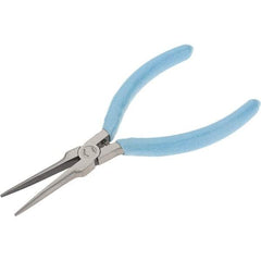 Xcelite - 5-1/2" Jaw Length x 15/32" Jaw Width, Long Needle Nose Comfort Grip Pliers - Smooth Jaw, Bi-Material Cushion Handle - USA Tool & Supply