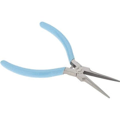 Xcelite - 1-3/4" Jaw Length x 15/32" Jaw Width, Long Needle Nose Comfort Grip Pliers - Serrated Jaw, Bi-Material Cushion Handle - USA Tool & Supply