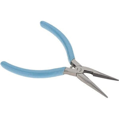 Xcelite - 1-11/16" Jaw Length x 17/32" Jaw Width, Long Nose Comfort Grip Pliers - Serrated Jaw, Bi-Material Cushion Handle - USA Tool & Supply