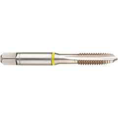 M6 × 1.0 3 Flute 6H Cobalt Spiral Point Plug Yellow Ring Tap-Bright Finish - USA Tool & Supply