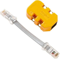 Fluke Networks - Yellow Electrical Test Equipment Modular Adapter - Use with Telephone Test Sets - USA Tool & Supply