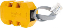 Fluke Networks - Yellow Electrical Test Equipment Modular Adapter - Use with Telephone Test Sets - USA Tool & Supply