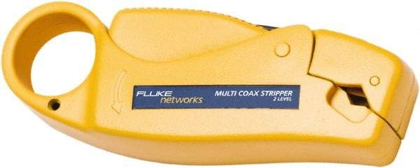 Fluke Networks - 1 Piece, Coaxial Wire Stripper - Comes in Clam Shell - USA Tool & Supply