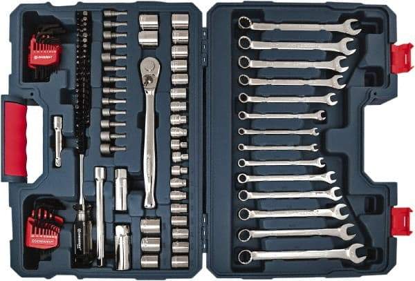 Crescent - 128 Piece 3/8" Drive Mechanic's Tool Set - Comes in Blow Molded Case - USA Tool & Supply