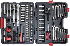 Crescent - 148 Piece 1/4, 3/8 & 1/2" Drive Mechanic's Tool Set - Comes in Blow Molded Case - USA Tool & Supply