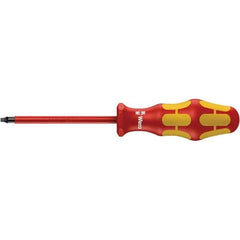 Wera - #1 Point, 3-1/8" Blade Length Insulated Screwdriver - 161mm OAL - USA Tool & Supply