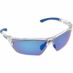 MCR Safety - Blue Mirror Lenses, Framed Dual Lens Safety Glasses - USA Tool & Supply