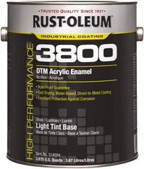 Rust-Oleum - 1 Gal Light Tint Base Gloss Finish Acrylic Enamel Paint - 150 to 270 Sq Ft per Gal, Interior/Exterior, Direct to Metal - USA Tool & Supply