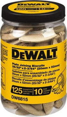 DeWALT - Size 10 Biscuits - 125 Pieces, Tube - USA Tool & Supply