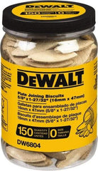 DeWALT - Size 0 Biscuits - 150 Pieces, Tube - USA Tool & Supply