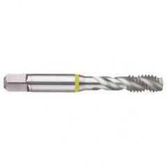 M20x2.5 6H 4-Flute Cobalt Yellow Ring Semi-Bottoming 40 degree Spiral Flute Tap-Bright - USA Tool & Supply