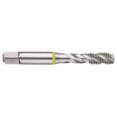 M2x0.40 6H 3-Flute Cobalt Yellow Ring Semi-Bottoming 40 degree Spiral Flute Tap-Bright - USA Tool & Supply