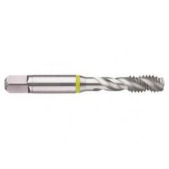 3/4-10 2B 4-Flute Cobalt Yellow Ring Semi-Bottoming 40 degree Spiral Flute Tap-Bright - USA Tool & Supply