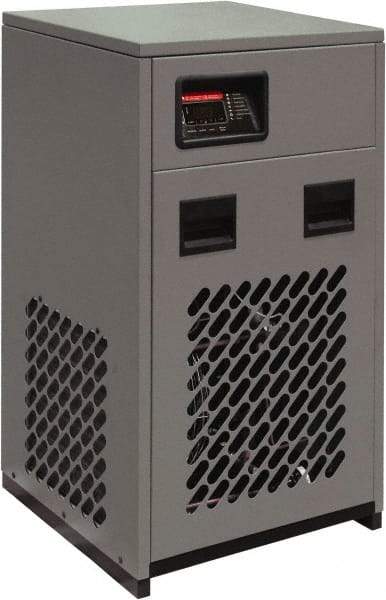 Alpha-Pure - 30 hp, 1-1/2" Pipe, 125 CFM Refrigerated Compressed Air Dryer - FNPT End Connections, 230 Max psi, 12.85 Amp, 1.17 kw, 115 Volt, 24" Long x 22" Wide x 40" High, Closed Auto Drain - USA Tool & Supply